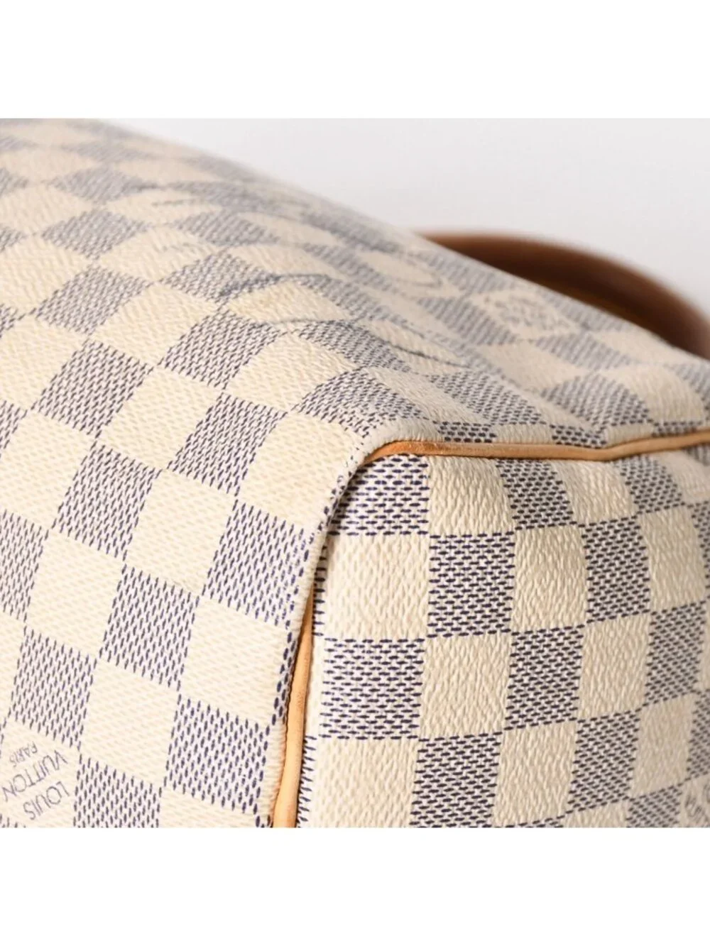 Louis Vuitton Handbag Speedy 25 Damier Azur White Navy